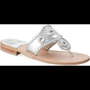 Jack Rogers- silver sandals